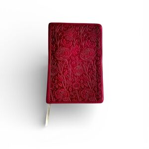 Beautiful Faith Red Embossed Floral Crossway ESV Bible with Grey Ribbon